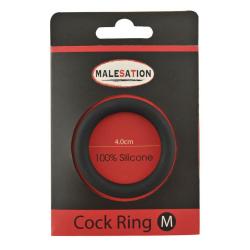 MALESATION Silicone Cock-Ring black M (O 4cm)
